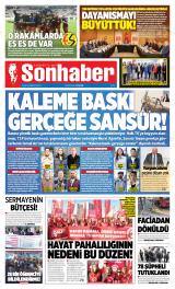 Sonhaber gazetesi 1. sayfa