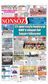 Sonsöz gazetesi 1. sayfa