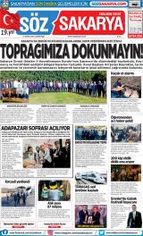 Söz Sakarya gazetesi 1. sayfa