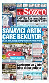 Sözcü gazetesi 1. sayfa