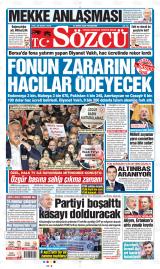 Sözcü gazetesi 1. sayfa