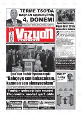 Terme Vizyon gazetesi 1. sayfa