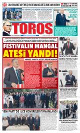 Toros gazetesi 1. sayfa