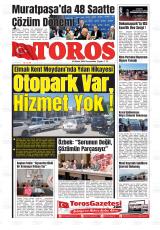 Toros gazetesi 1. sayfa
