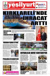 Trakya'da Yeşilyurt gazetesi 1. sayfa