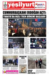 Trakya'da Yeşilyurt gazetesi 1. sayfa