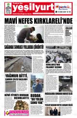 Trakya'da Yeşilyurt gazetesi 1. sayfa