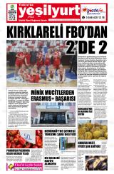 Trakya'da Yeşilyurt gazetesi 1. sayfa