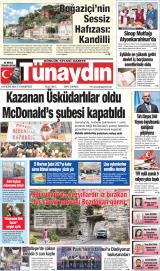 Tünaydın gazetesi 1. sayfa