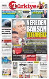 Türkiye gazetesi 1. sayfa