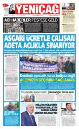 Türkiye'de Yeniçağ gazetesi 1. sayfa