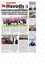 Ulukışla Havadis gazetesi 1. sayfa