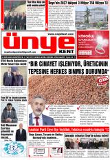 Ünye Kent gazetesi 1. sayfa