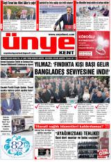 Ünye Kent gazetesi 1. sayfa