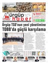 Ürgüp Haber gazetesi 1. sayfa
