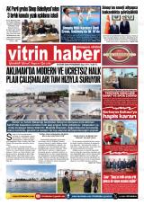 Vitrin Haber gazetesi 1. sayfa