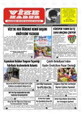 Vize Haber gazetesi 1. sayfa