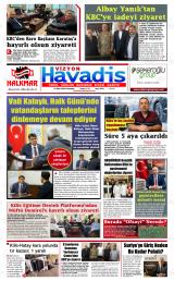 Vizyon Havadis gazetesi 1. sayfa