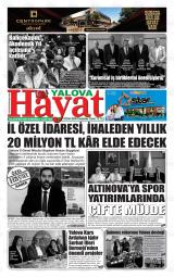 Yalova Hayat gazetesi 1. sayfa