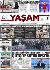 Yaşam gazetesi 1. sayfa