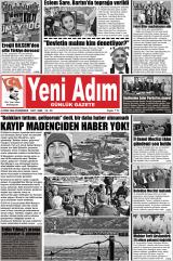 Yeni Adım gazetesi 1. sayfa