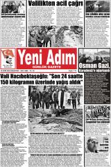 Yeni Adım gazetesi 1. sayfa