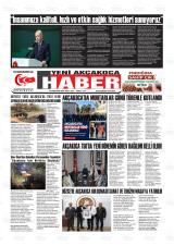 Yeni Akçakoca Haber gazetesi 1. sayfa