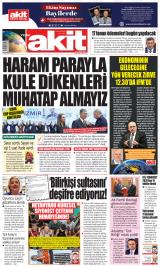 Yeni Akit gazetesi 1. sayfa