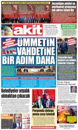 Yeni Akit gazetesi 1. sayfa