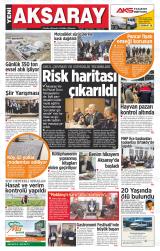 Yeni Aksaray gazetesi 1. sayfa