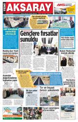Yeni Aksaray gazetesi 1. sayfa