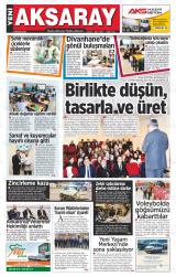 Yeni Aksaray gazetesi 1. sayfa