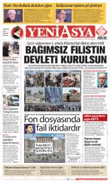 Yeni Asya gazetesi 1. sayfa