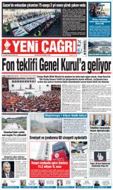 Yeni Çağrı gazetesi 1. sayfa