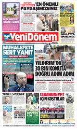 Yeni Dönem gazetesi 1. sayfa