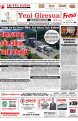 Yeni Giresun gazetesi 1. sayfa
