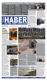 Yeni Haber gazetesi 1. sayfa