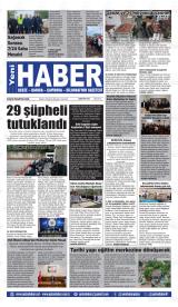 Yeni Haber gazetesi 1. sayfa