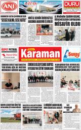 Yeni Karaman gazetesi 1. sayfa