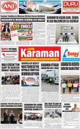 Yeni Karaman gazetesi 1. sayfa