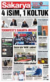 Yeni Sakarya gazetesi 1. sayfa