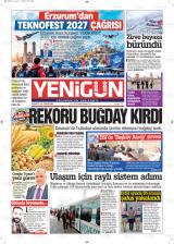 Yenigün gazetesi 1. sayfa