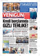 Yenigün gazetesi 1. sayfa