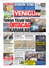 Yenigün gazetesi 1. sayfa