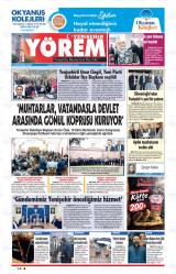 Yenişehir Yörem gazetesi 1. sayfa