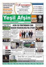 Yeşil Afşin gazetesi 1. sayfa