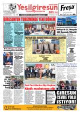 Yeşil Giresun gazetesi 1. sayfa