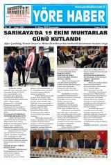 Yöre Haber gazetesi 1. sayfa