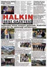 Yüksekova Halkın Sesi gazetesi 1. sayfa