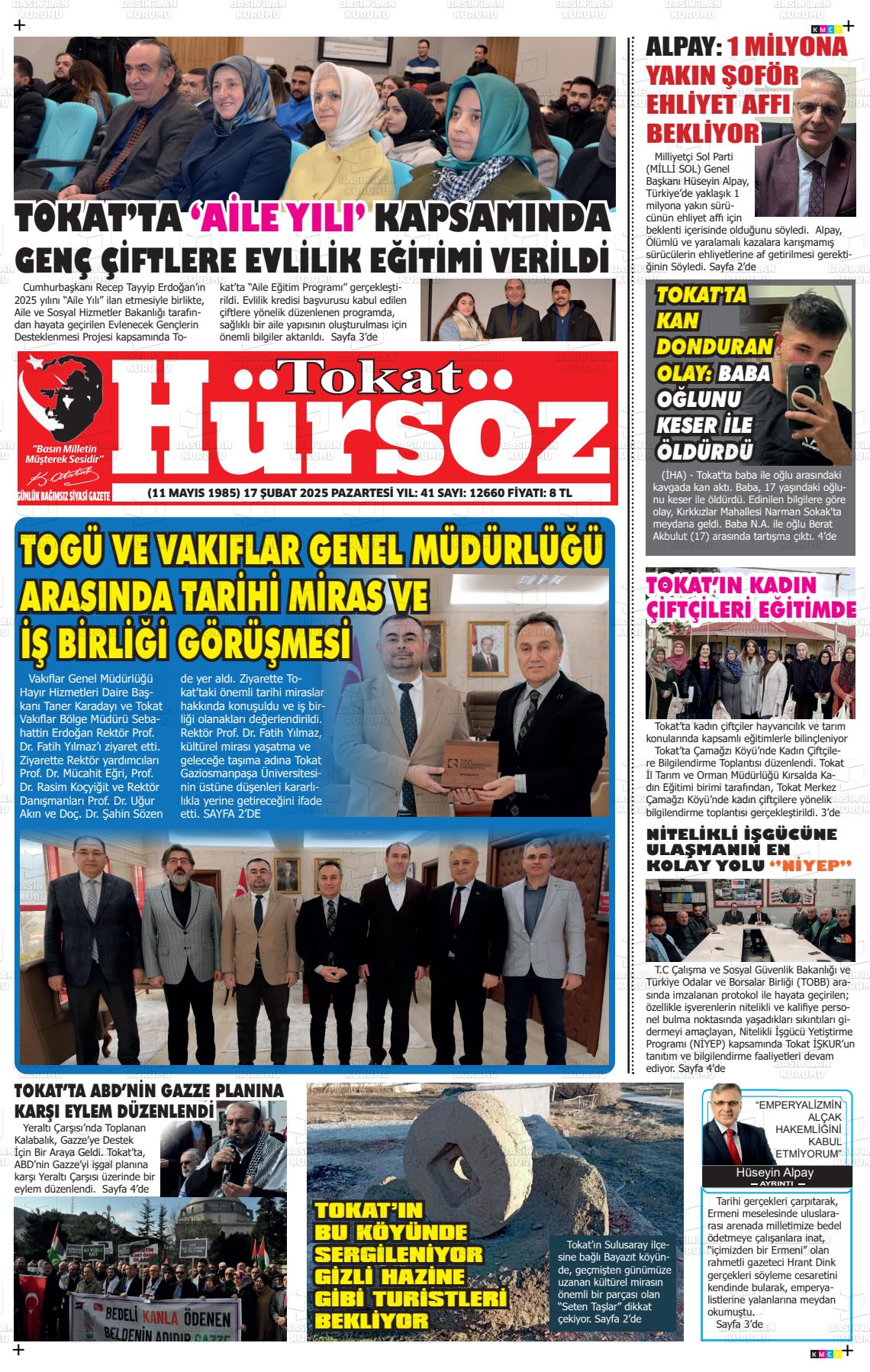 TOKAT HÜRSÖZ Gazetesi